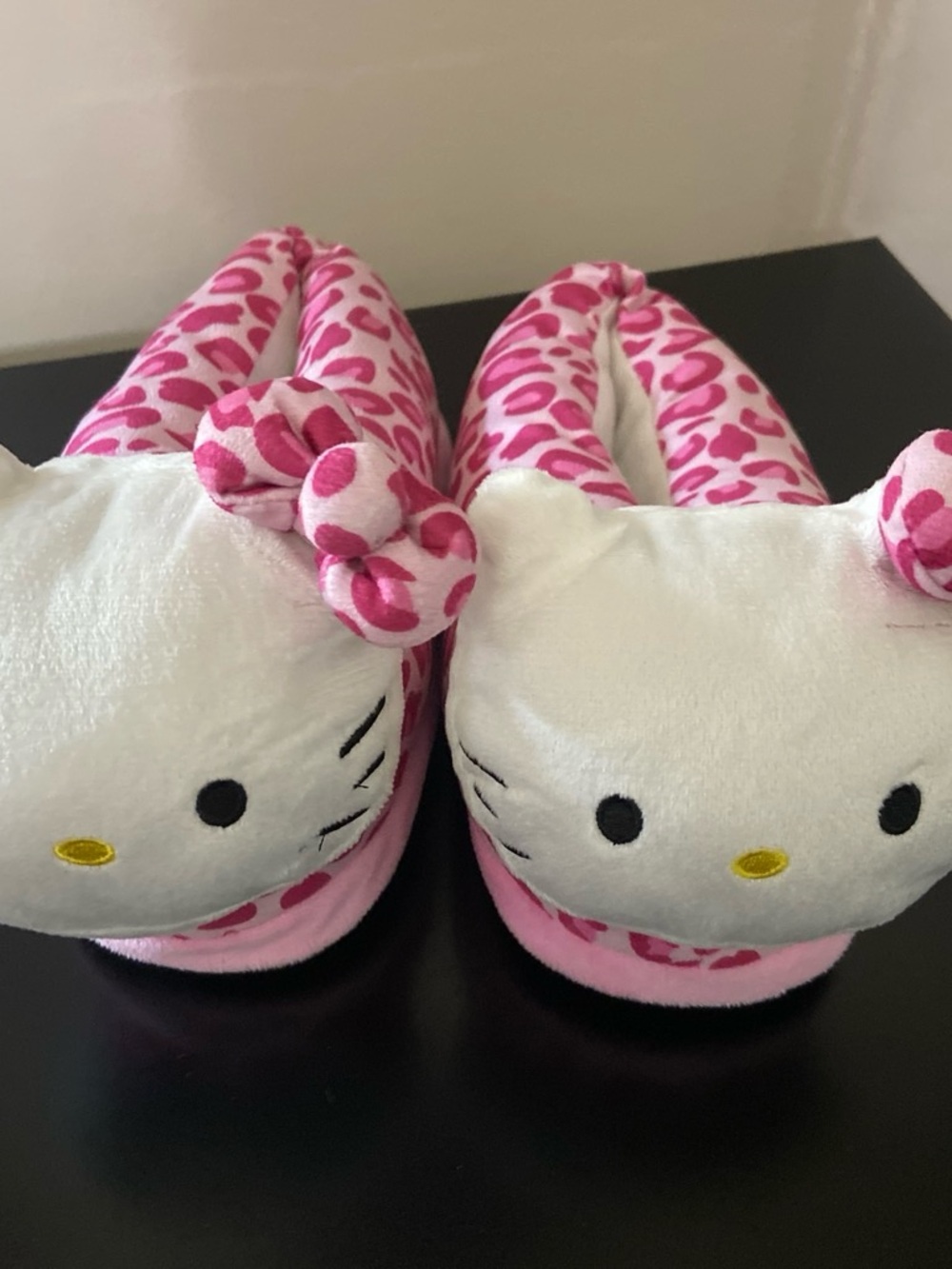 Hello Kitty Pink and White Plush Slip-On Slippers for Kids